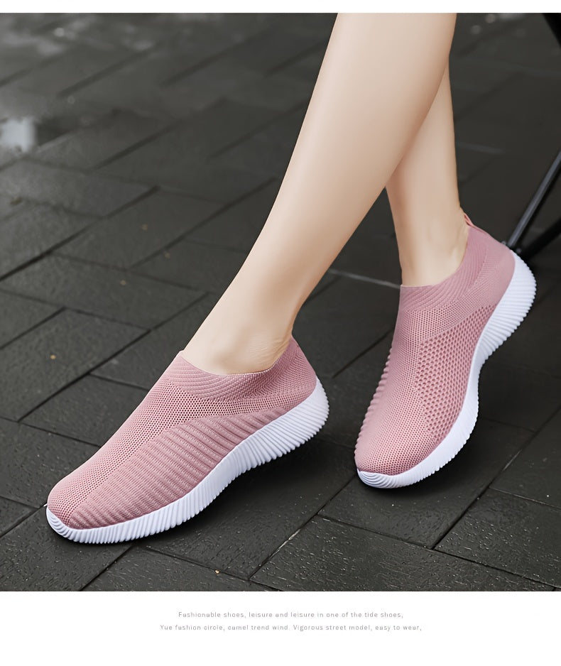 Tênis Casuais Femininos, Solado Macio e Leve para Corrida, Respirável e de Calce Fácil, Disponível em Tamanhos Grandes