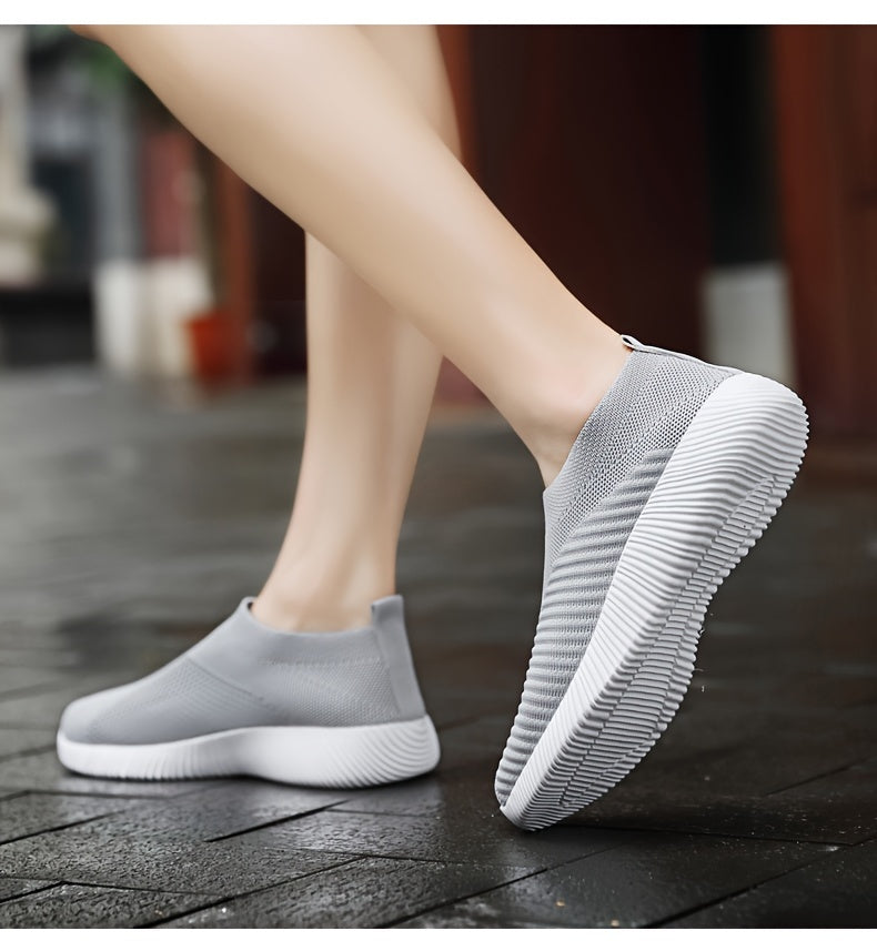 Tênis Casuais Femininos, Solado Macio e Leve para Corrida, Respirável e de Calce Fácil, Disponível em Tamanhos Grandes