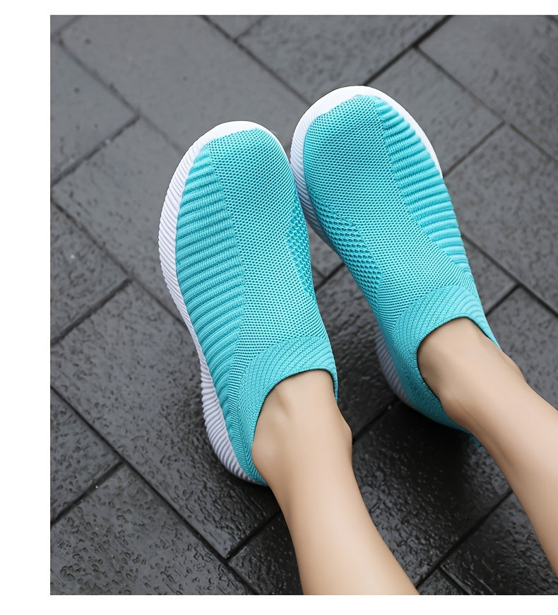 Tênis Casuais Femininos, Solado Macio e Leve para Corrida, Respirável e de Calce Fácil, Disponível em Tamanhos Grandes