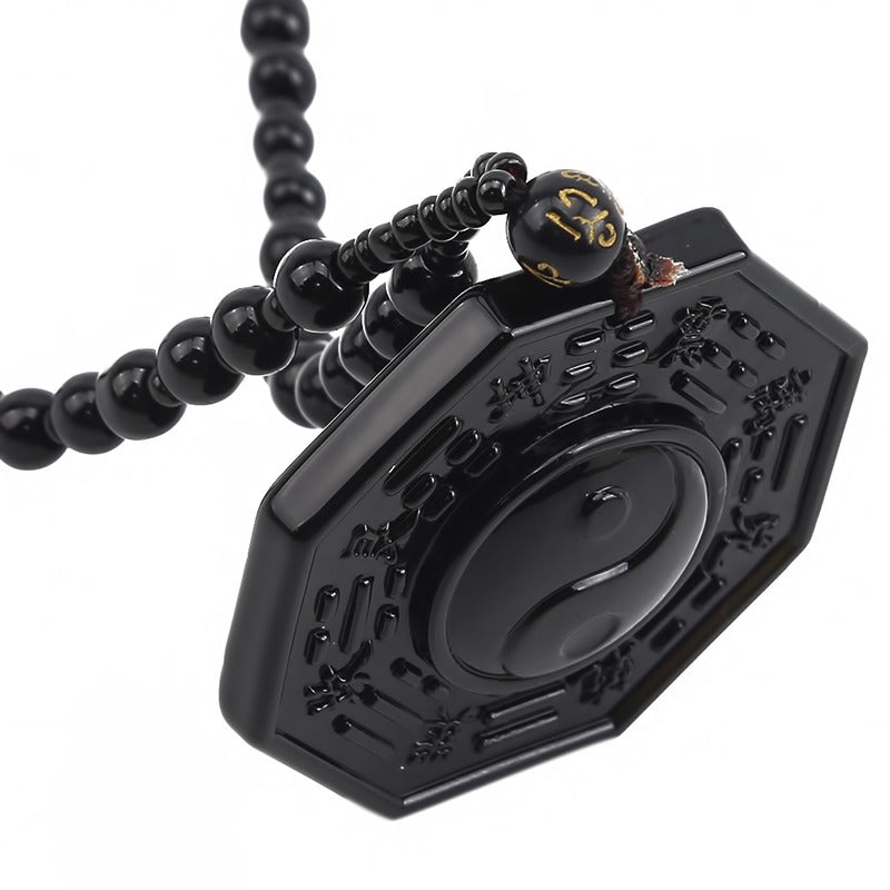Amuleto de Obsidiana - Conecte-se com a Energia do Universo, Proteção Espiritual, Equilíbrio Interior e com Energia do I-Ching.