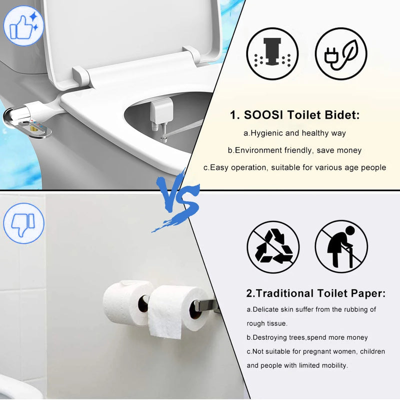 Renove seu banheiro com conforto e tecnologia! Assento sanitário com bidê ultrafino e leve, bico duplo e pressão ajustável para uma higiene impecável. Sofisticação e praticidade para seu dia a dia!