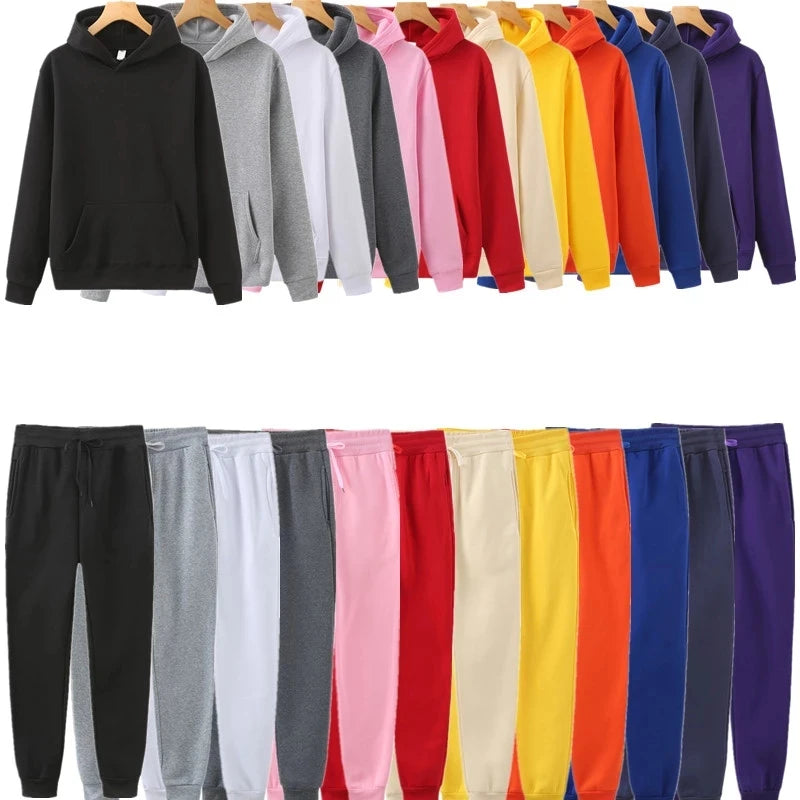 Novo Moletom Masculino em 12 Cores – Moda Esportiva Estilosa com Conjunto Moletom + Calça, Casual e Versátil