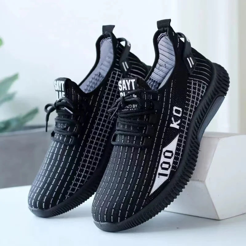 Sapatos antigos de pano para primavera e outono, solado macio, com malha respirável, antiderrapantes e resistentes ao desgaste. Calçado casual de cano baixo, ideal para trabalho.