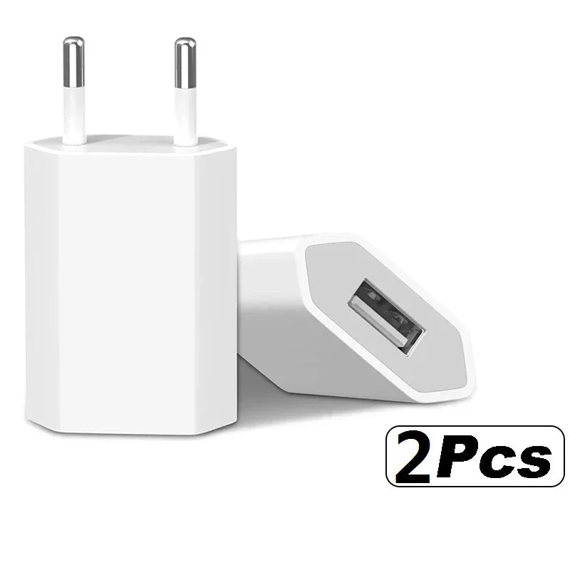 🔌 Carregador USB 5V 1A  Portátil e Eficiente 🔌
✅ Kit com 2 a 5 Peças – Ideal para Viagem!
⚡ Compatível com iPhone XS Max e Outros Celulares
🔹 Plug UE  Compacto e Durável