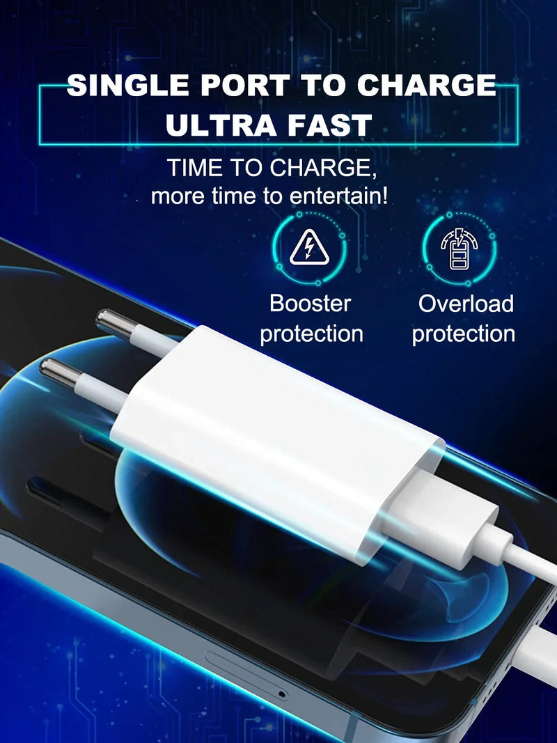 🔌 Carregador USB 5V 1A  Portátil e Eficiente 🔌
✅ Kit com 2 a 5 Peças – Ideal para Viagem!
⚡ Compatível com iPhone XS Max e Outros Celulares
🔹 Plug UE  Compacto e Durável