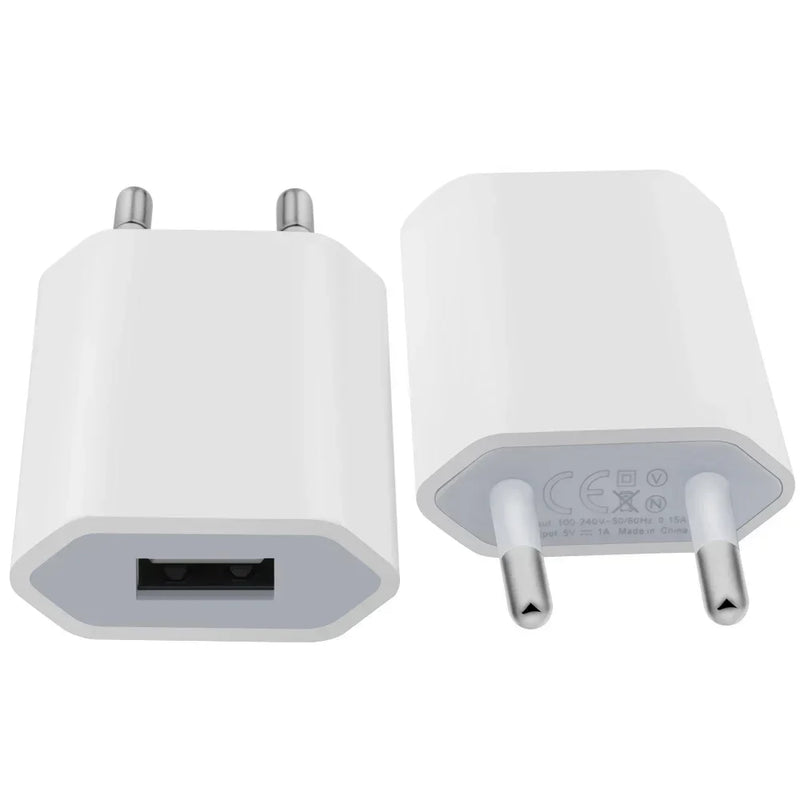 🔌 Carregador USB 5V 1A  Portátil e Eficiente 🔌
✅ Kit com 2 a 5 Peças – Ideal para Viagem!
⚡ Compatível com iPhone XS Max e Outros Celulares
🔹 Plug UE  Compacto e Durável
