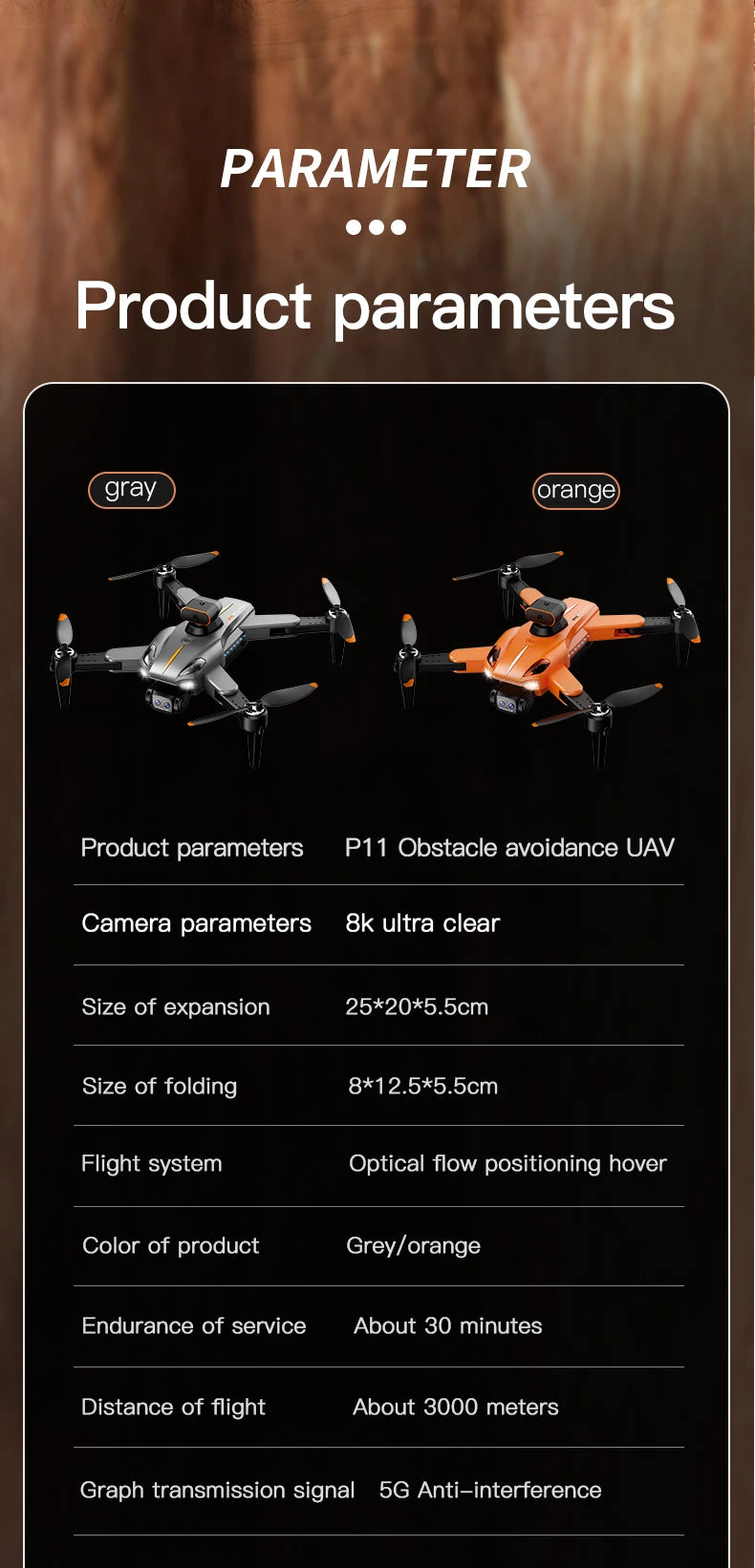 Drone Lenovo P11 Pro Max  5G GPS 8K Professional HD Fotografia Aérea Dual Camera Obstacle Avoidanc Brushless Quadrotor 10000M