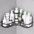 Prateleira Triangular para Banheiro – Instalação Sem Perfuração, Elegância e Praticidade