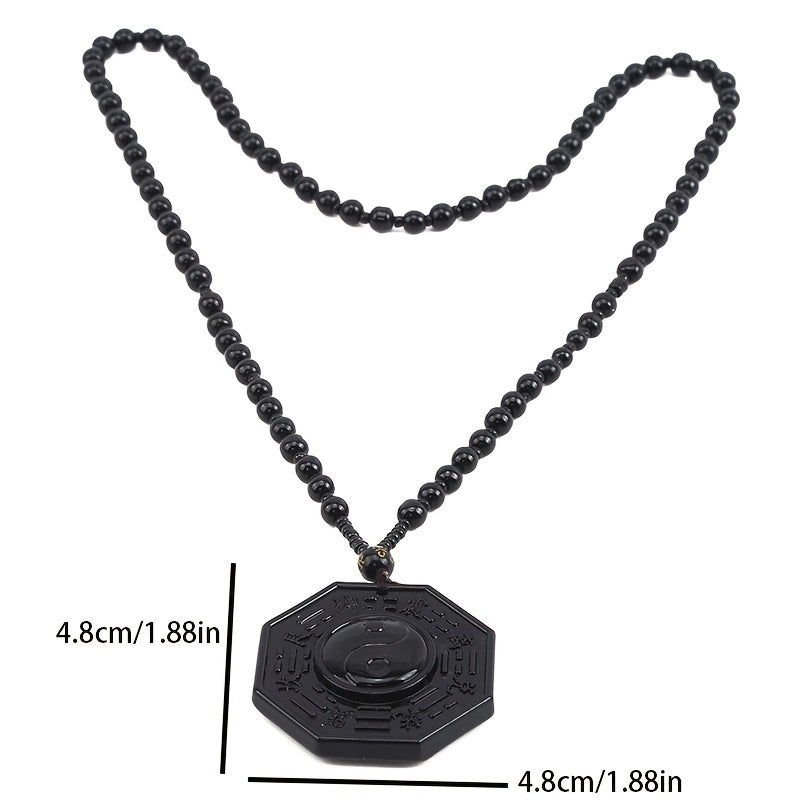 Amuleto de Obsidiana - Conecte-se com a Energia do Universo, Proteção Espiritual, Equilíbrio Interior e com Energia do I-Ching.