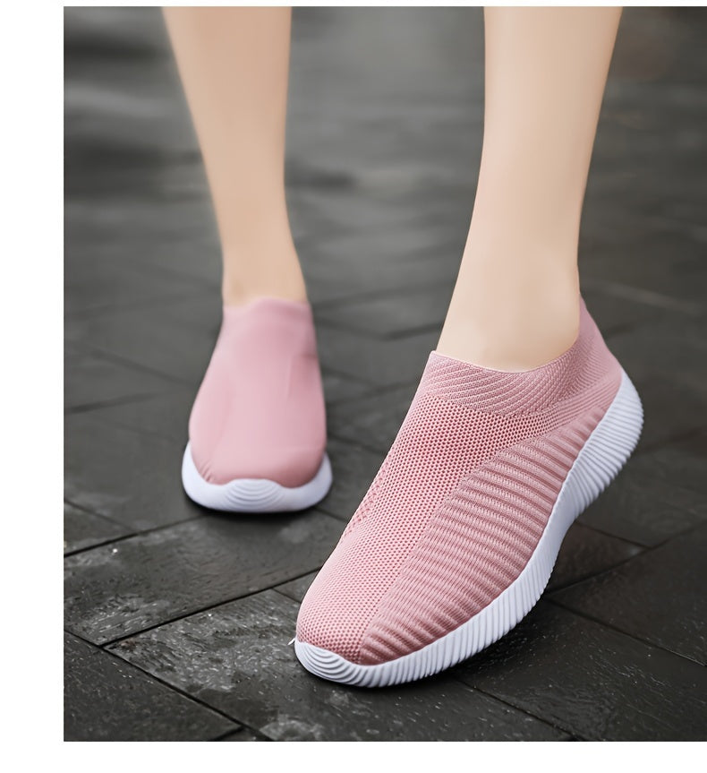 Tênis Casuais Femininos, Solado Macio e Leve para Corrida, Respirável e de Calce Fácil, Disponível em Tamanhos Grandes