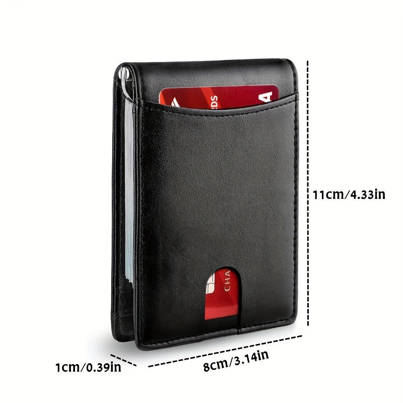Carteira Slim Inteligente de Couro PU – Estilo, Segurança e Poder na Palma da Sua Mão!