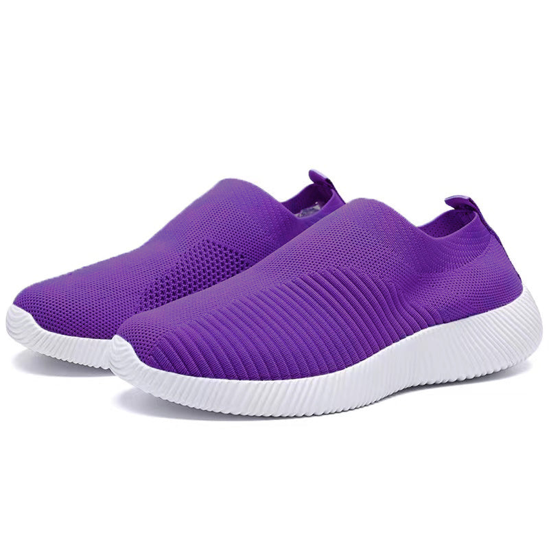 Tênis Casuais Femininos, Solado Macio e Leve para Corrida, Respirável e de Calce Fácil, Disponível em Tamanhos Grandes
